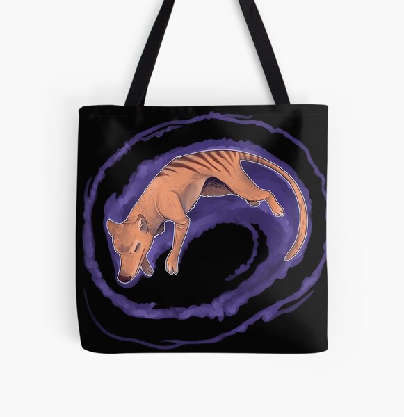 Thylacine swirl All Over Print Tote Bag