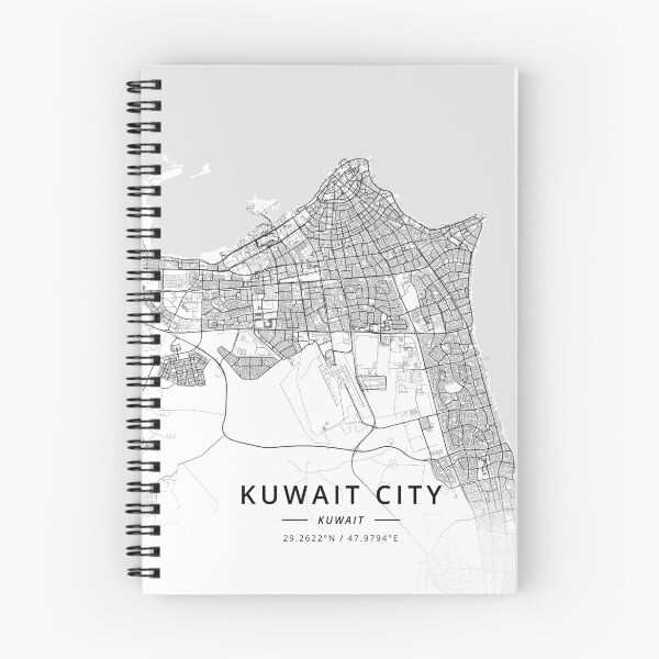 Aperçu de l'œuvre Kuwait City, Kuwait Light Map créée et vendue par DesignerMapArt.