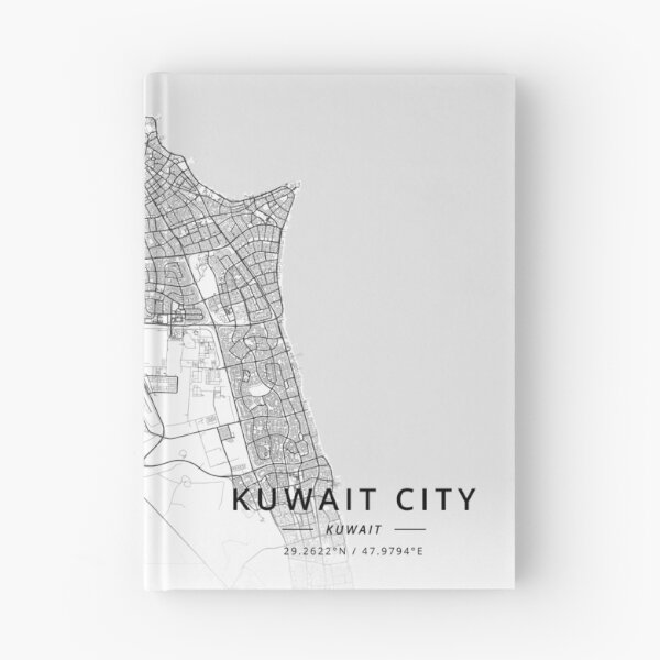 Item preview, Kuwait City, Kuwait Light Map designed and sold by DesignerMapArt.