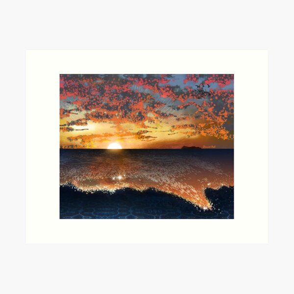 Sunset - Beautiful Ocean View Art Print