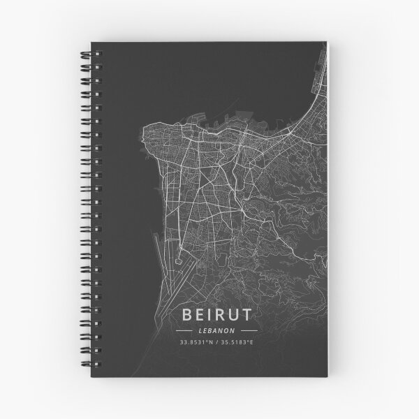 Item preview, Beirut, Lebanon Dark Map designed and sold by DesignerMapArt.