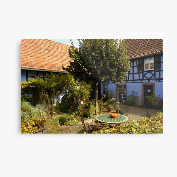 A Garden in Alsace Impression métallique