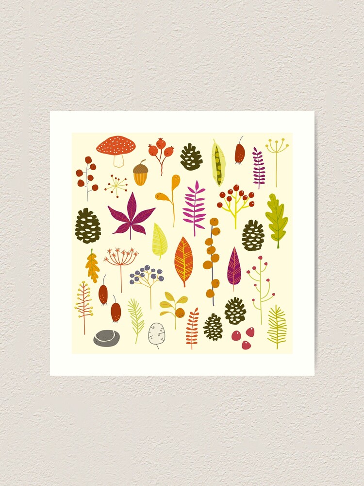 Alternate view of Autumn Fall Nature Bits Art Print
