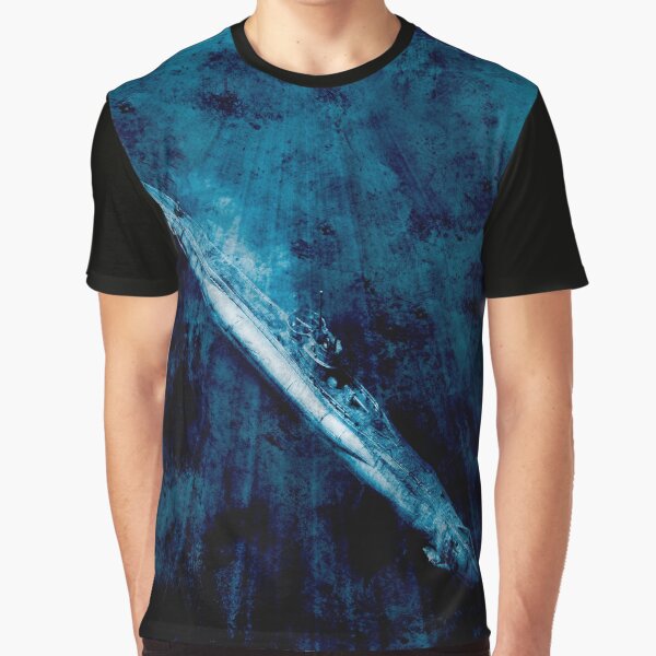 German Type VII U-boat diving underwater Graphic T-Shirt