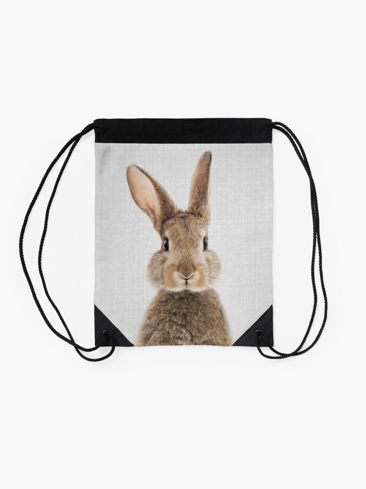Alternate view of Rabbit - Colorful Drawstring Bag
