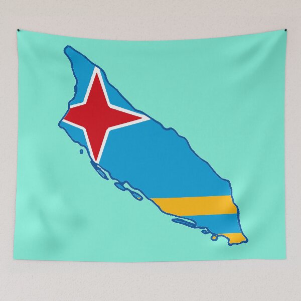 Item preview, Aruba Map with Aruban Flag designed and sold by Havocgirl.