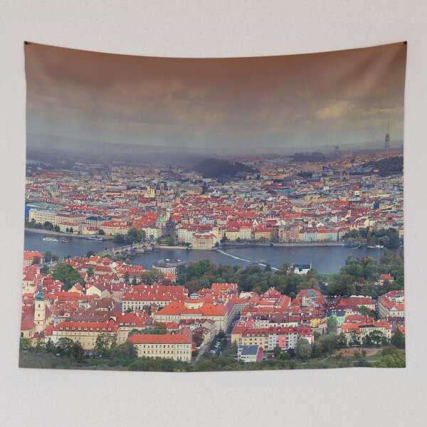Item preview, Panorama of Prague with Vltava river designed and sold by DesignAstur.