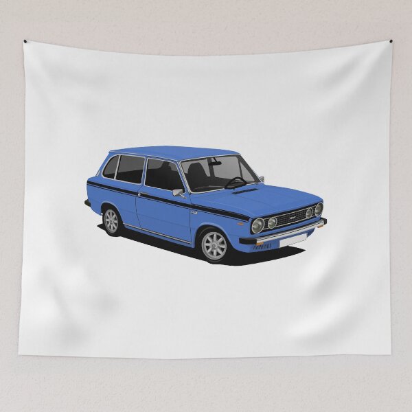 Item preview, DAF 66 Combi - illustration - blue designed and sold by knappidesign.