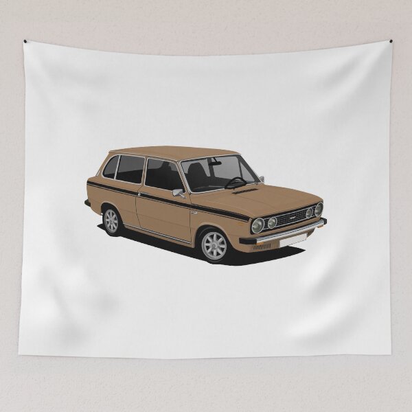 Item preview, DAF 66 Combi - illustration - brown designed and sold by knappidesign.