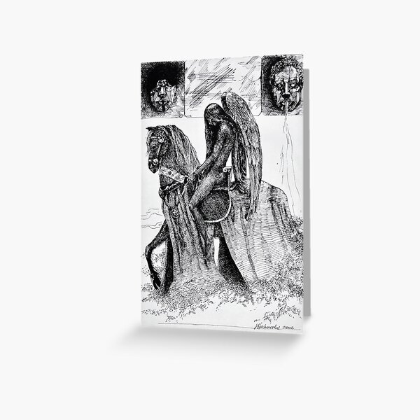 Item preview, The Angel of Sorrow - ink illustration  designed and sold by Donata Zawadzka.