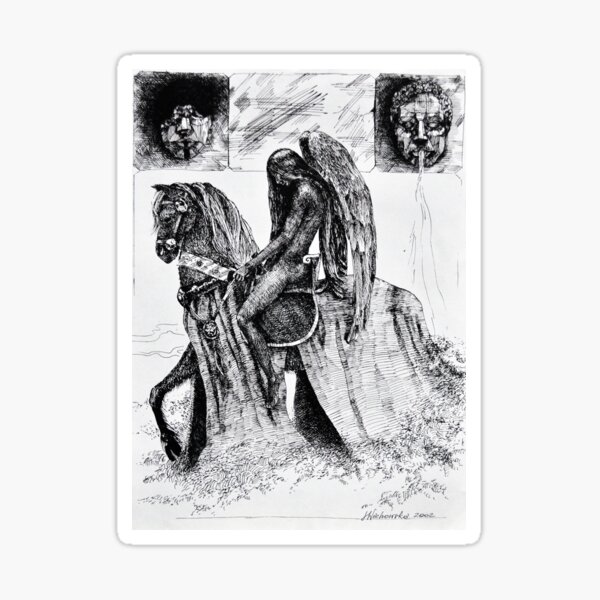 Item preview, The Angel of Sorrow - ink illustration  designed and sold by Donata Zawadzka.