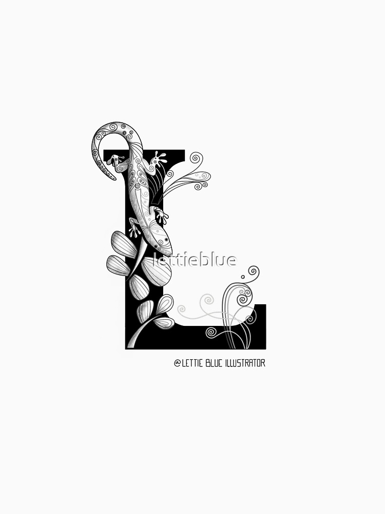 Black and White Lizard by lettieblue