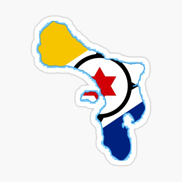 Aperçu de l'œuvre Carte de Bonaire avec le drapeau de Bonaire créée et vendue par Havocgirl.