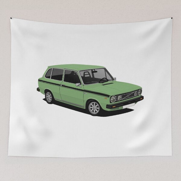 Item preview, V 66 Combi - vintage car illustration - green designed and sold by knappidesign.