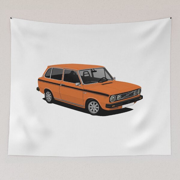 Item preview,  V66 Combi - car illustration - orange designed and sold by knappidesign.