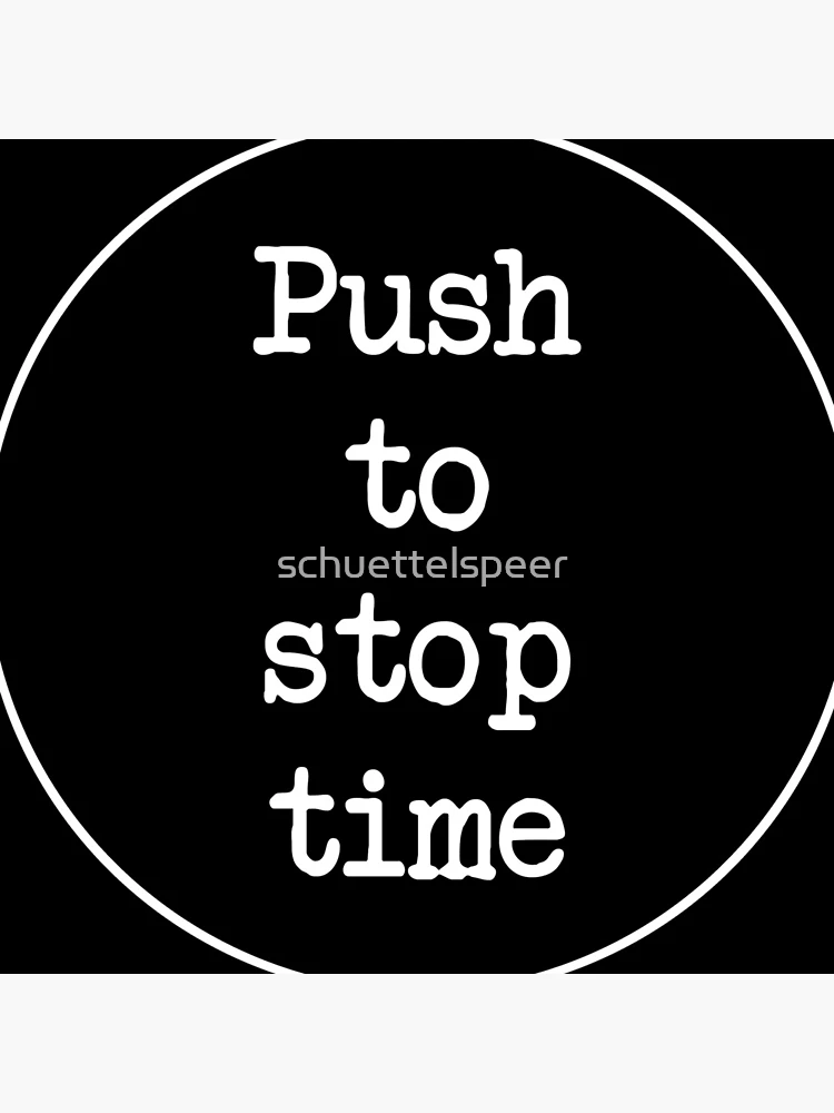 Thumbnail 4 of 4, Clock, Push to stop time designed and sold by schuettelspeer.