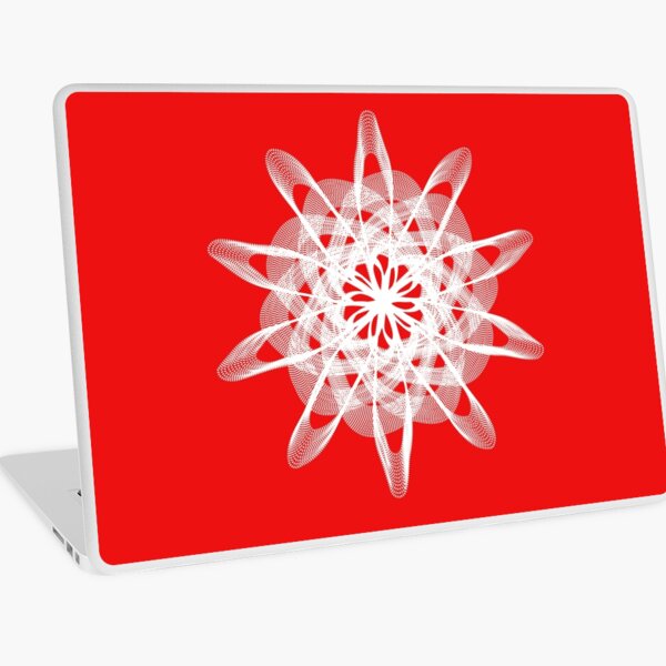 Spirograph with white Laptop Skin