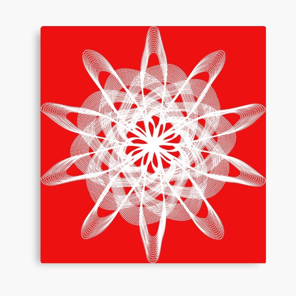 Spirograph with white Canvas Print