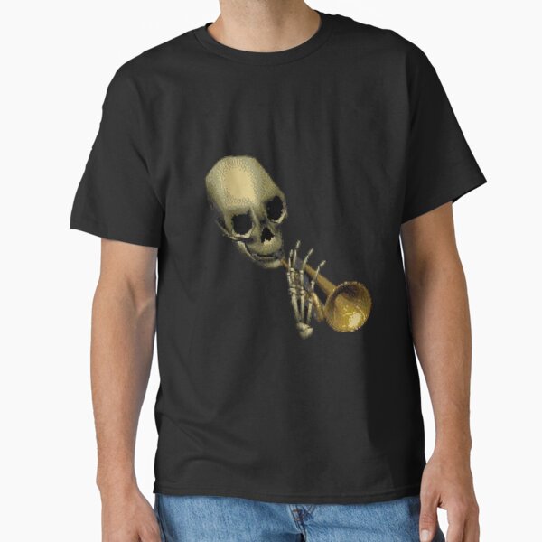 Item preview, Doot trumpet skeleton Tee / T-shirt designed and sold by LuckyLuciano77.