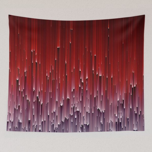 Item preview, Red Blast Glitch Strokes - Glitch Art Print designed and sold by burning.