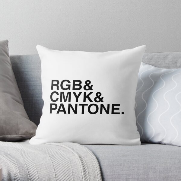 RGB y CMYK y PANTONE. Cojín