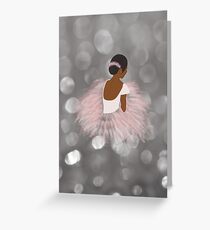 African American Ballerina Dancer Greeting Card