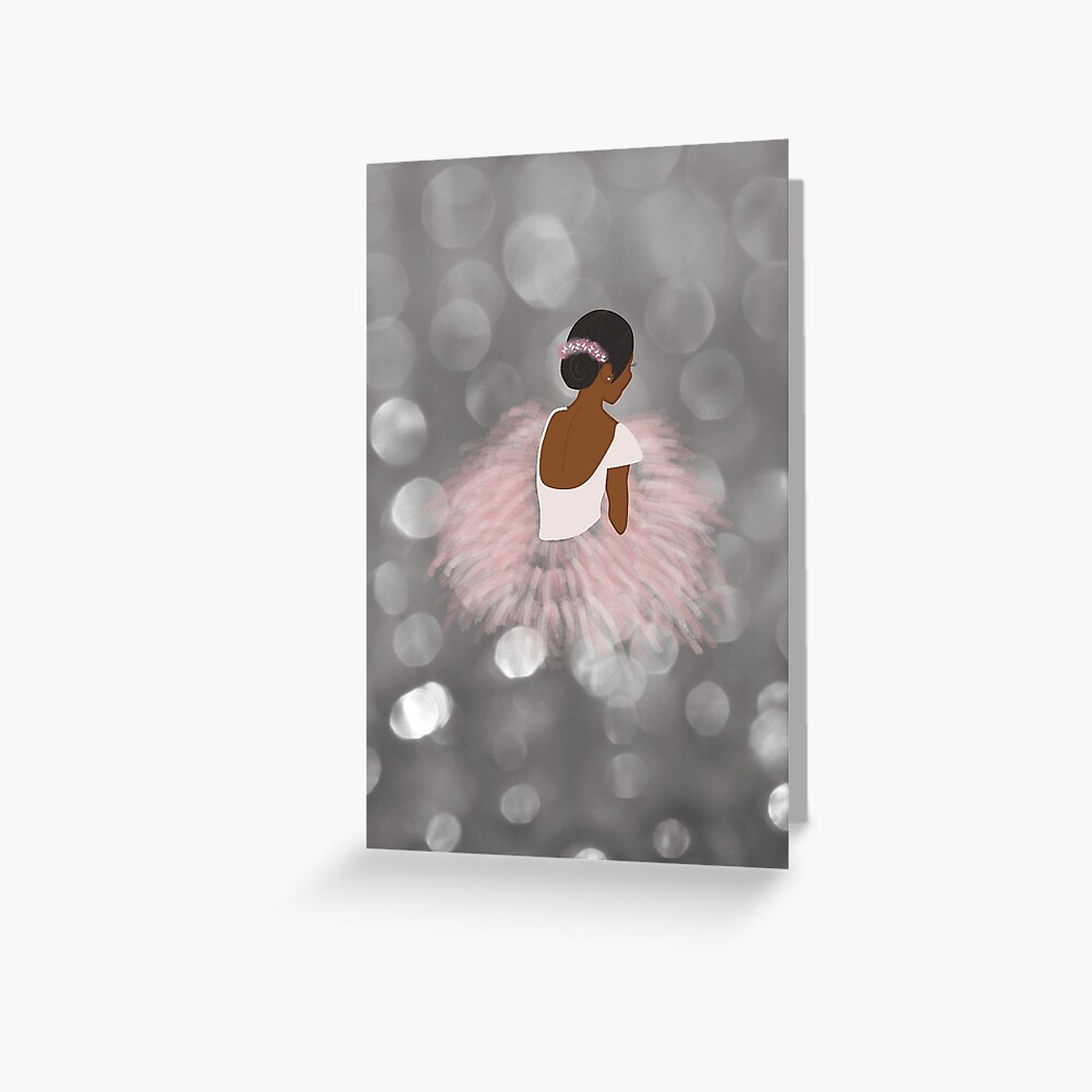 African American Ballerina Dancer Greeting Card