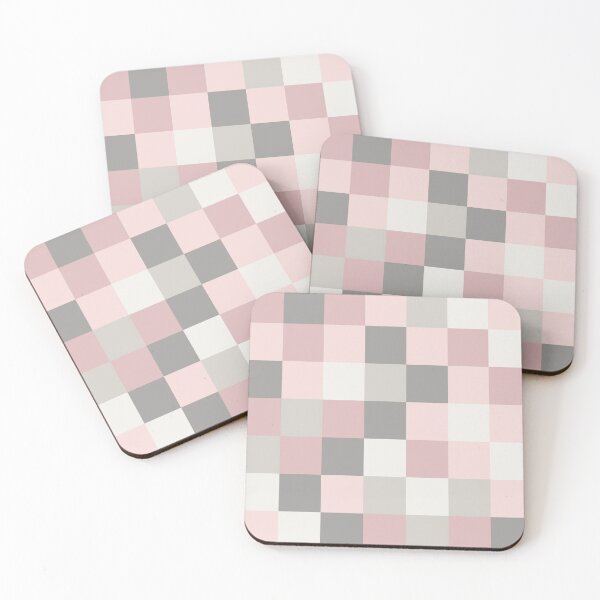 Item preview, Dusty Rose, Rose and Grey Squares designed and sold by BlertaDK.