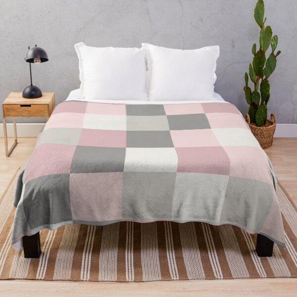 Item preview, Dusty Rose, Rose and Grey Squares designed and sold by BlertaDK.