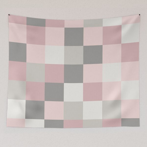 Item preview, Dusty Rose, Rose and Grey Squares designed and sold by BlertaDK.