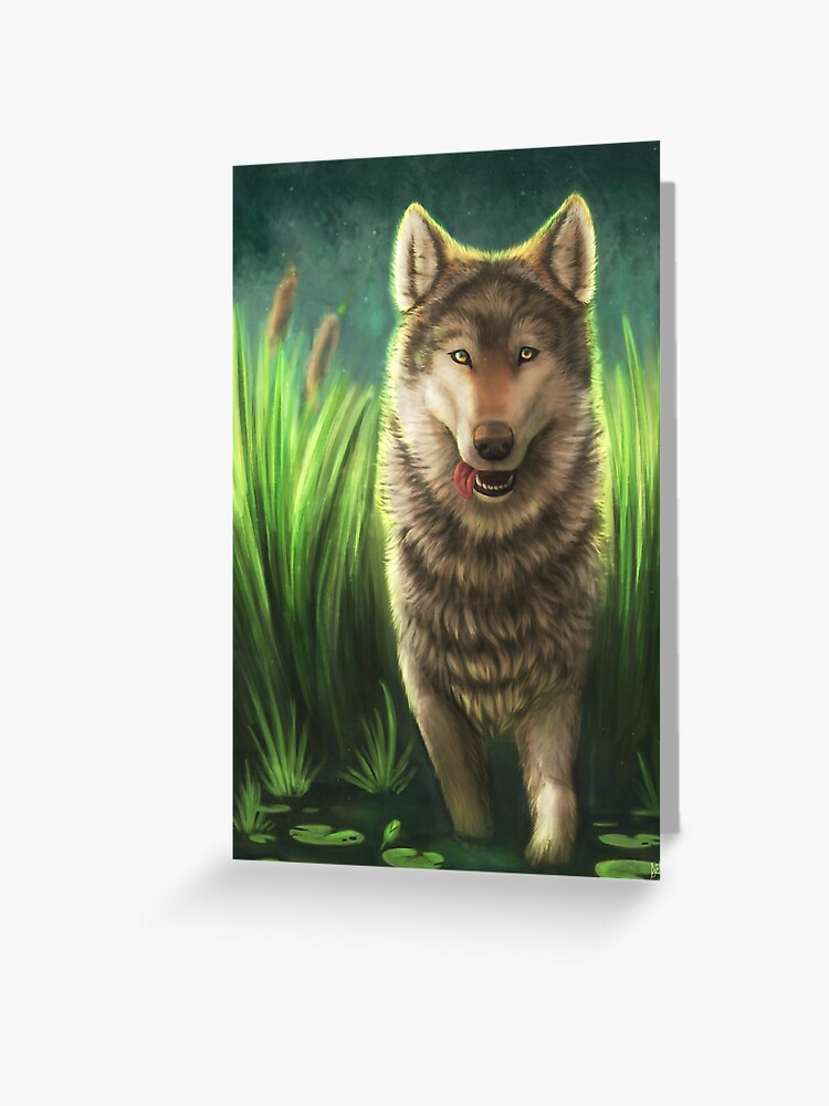 Tarjetas de felicitación «Lobo de verano» de Kolaholismi | Redbubble