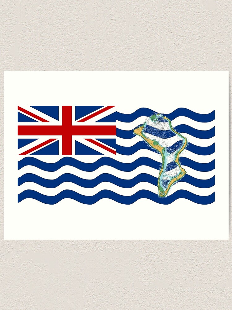 Diego Garcia Flag With Diego Garcia Map Art Print For Sale By   Farp,small,wall Texture,product,750x1000.u2 