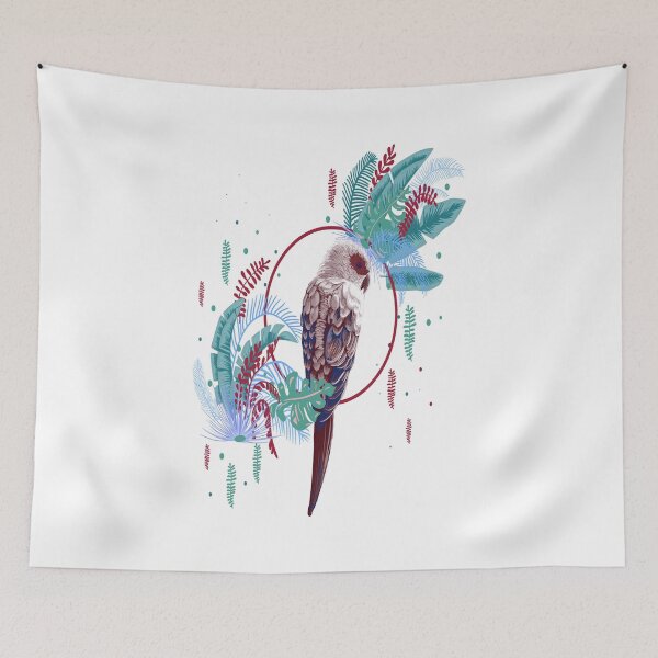 Item preview, Bright bird in jungle leaves designed and sold by Yeniskel  Ortega Soto.