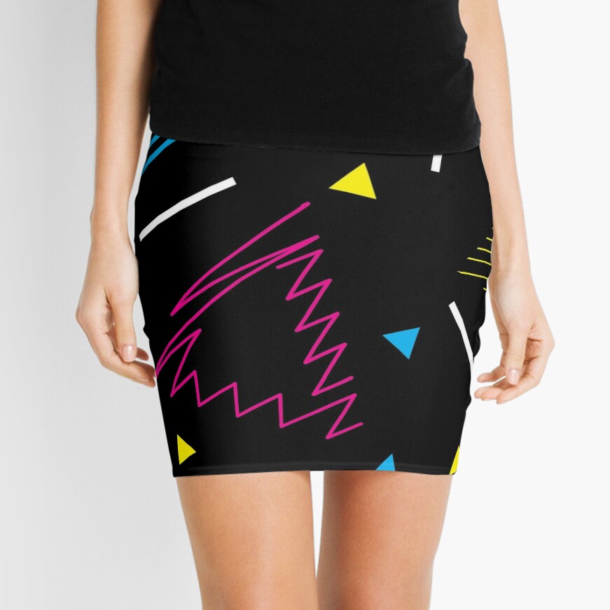 90's 80's Vintage Neon Triangle Pattern 