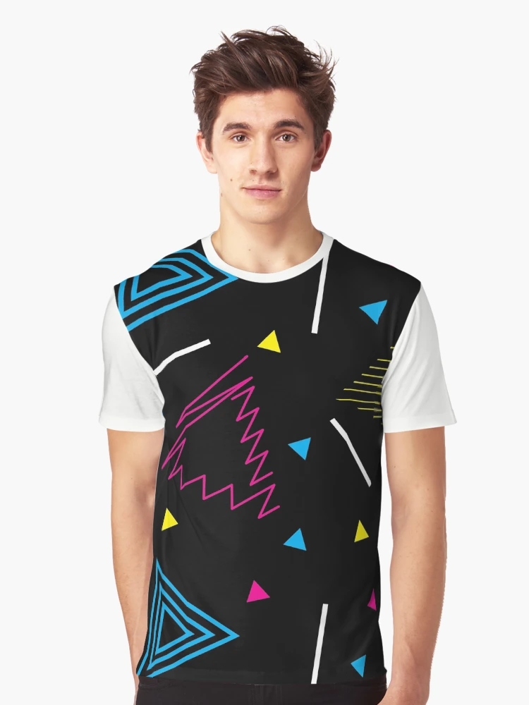 90's 80's Vintage Neon Triangle Pattern