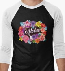 Aloha Art | Cool The Happiest Luau Aloha Design Gift Men's Baseball ¾ T-Shirt