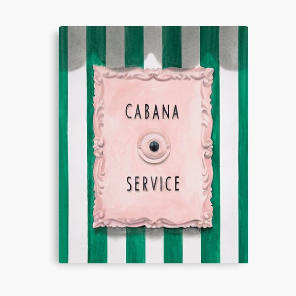 Item preview, Cabana Service Button Pink and Green Button designed and sold by LisaGolightly.