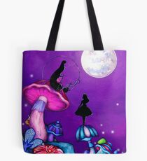 Alice in Wonderland and Caterpillar Tote Bag