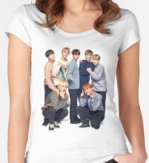 BTS high quality cute Bangtan Women's Fitted Scoop T-Shirt