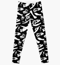Dinosaur Bones (Black) Leggings