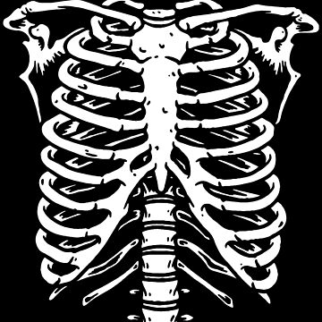 Buy 'Spooky Ribcage Skeleton Orange' by RetroGear as a T-Shirt, Classic T- Shirt, Tri-blend T…