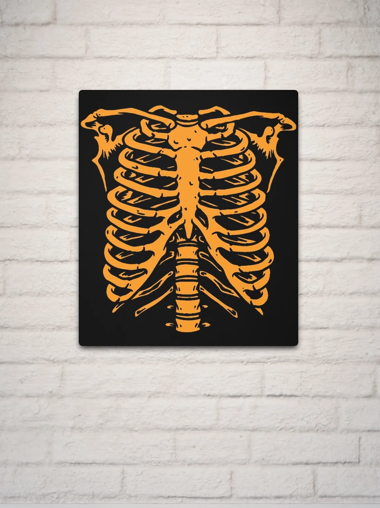 Buy 'Spooky Ribcage Skeleton Orange' by RetroGear as a T-Shirt, Classic T- Shirt, Tri-blend T…