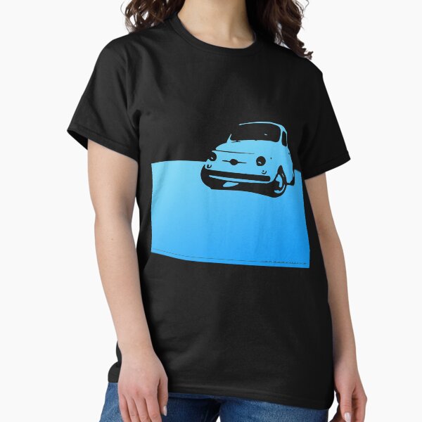 Fiat 500, 1959 - Light blue on black Classic T-Shirt