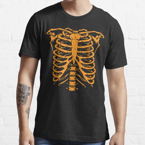 Halloween orange ribcage Men's T-Shirt