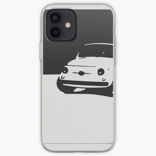Fiat 500, 1959 - Black on white iPhone Soft Case