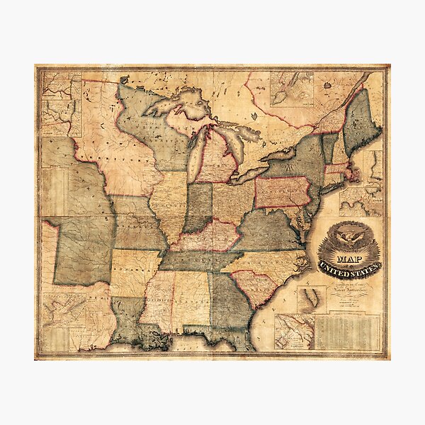 Item preview, Map of the United States, East Coast (1842) designed and sold by allhistory.