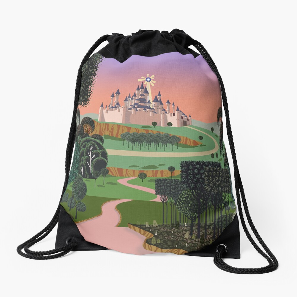 Dream for a Castle Drawstring Bag