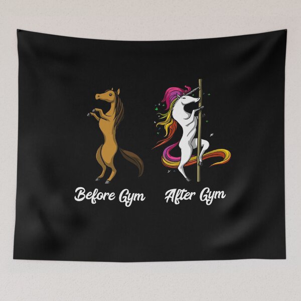 Item preview, Unicorn Before And After Gym Fitness Workout designed and sold by underheaven.