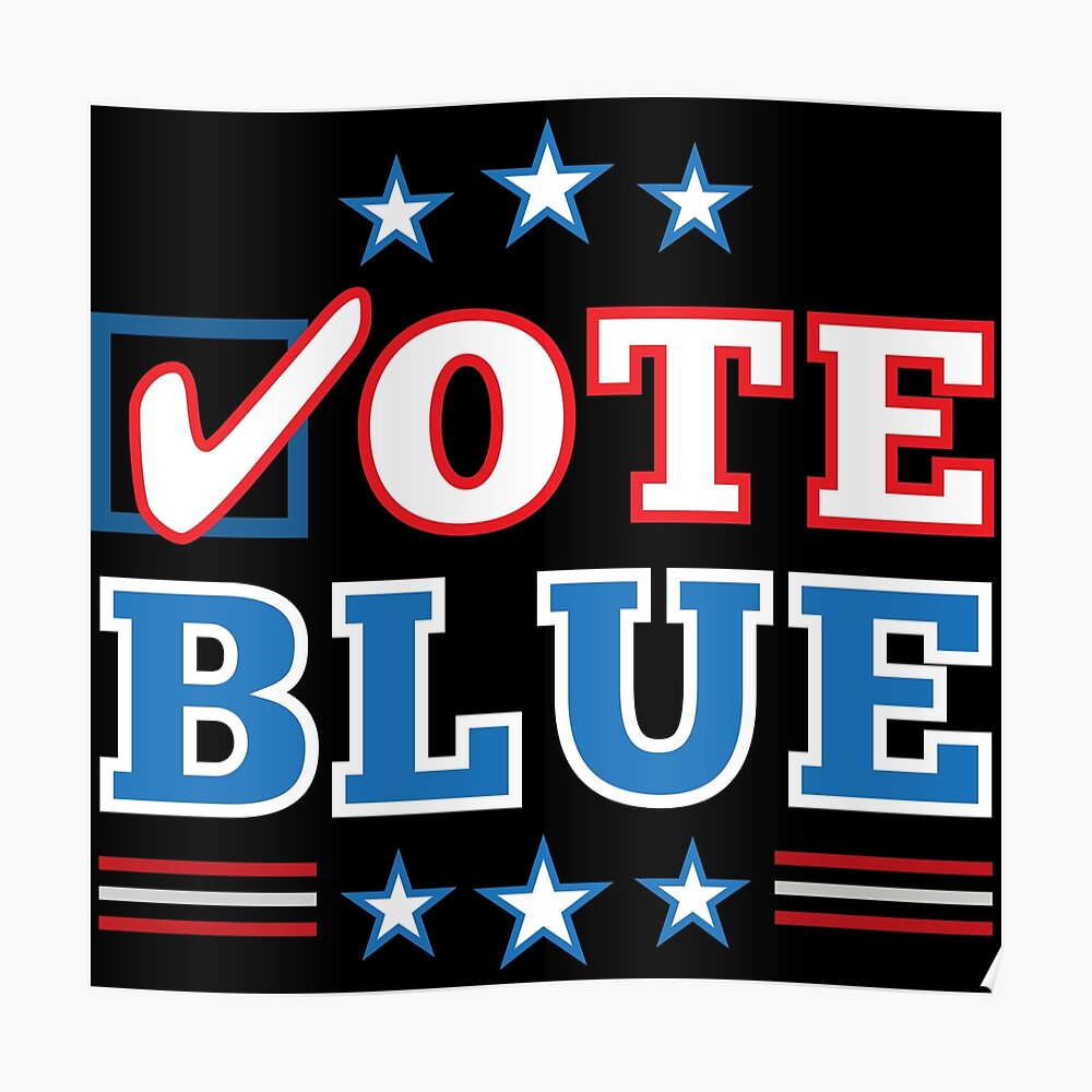 "Vote Blue Democratic Midterm Election" Poster by elvindantes Redbubble