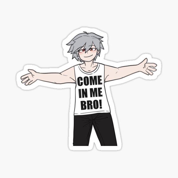 kaworu nagisa: come in me bro! Sticker